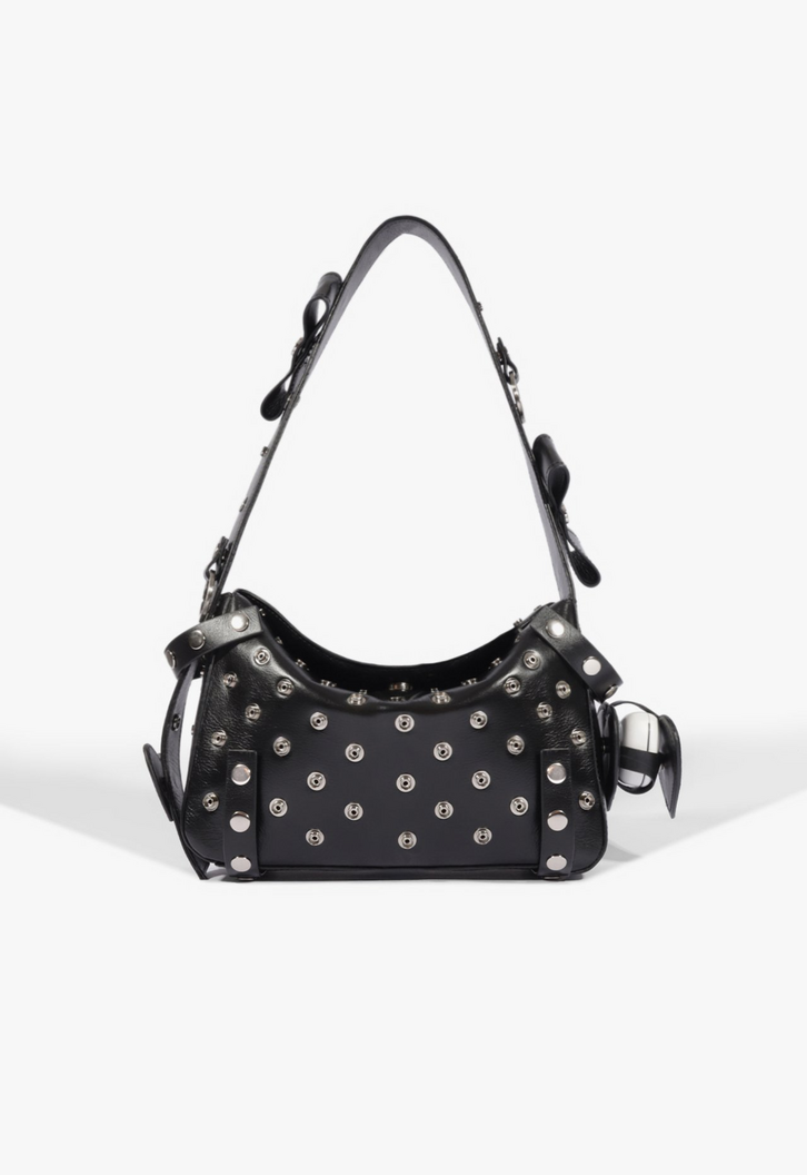 Bolsa Tiracolo Mavie Média Couro Preta