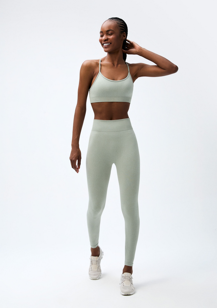 Calça Legging Verde Hering Esportiva Mescla