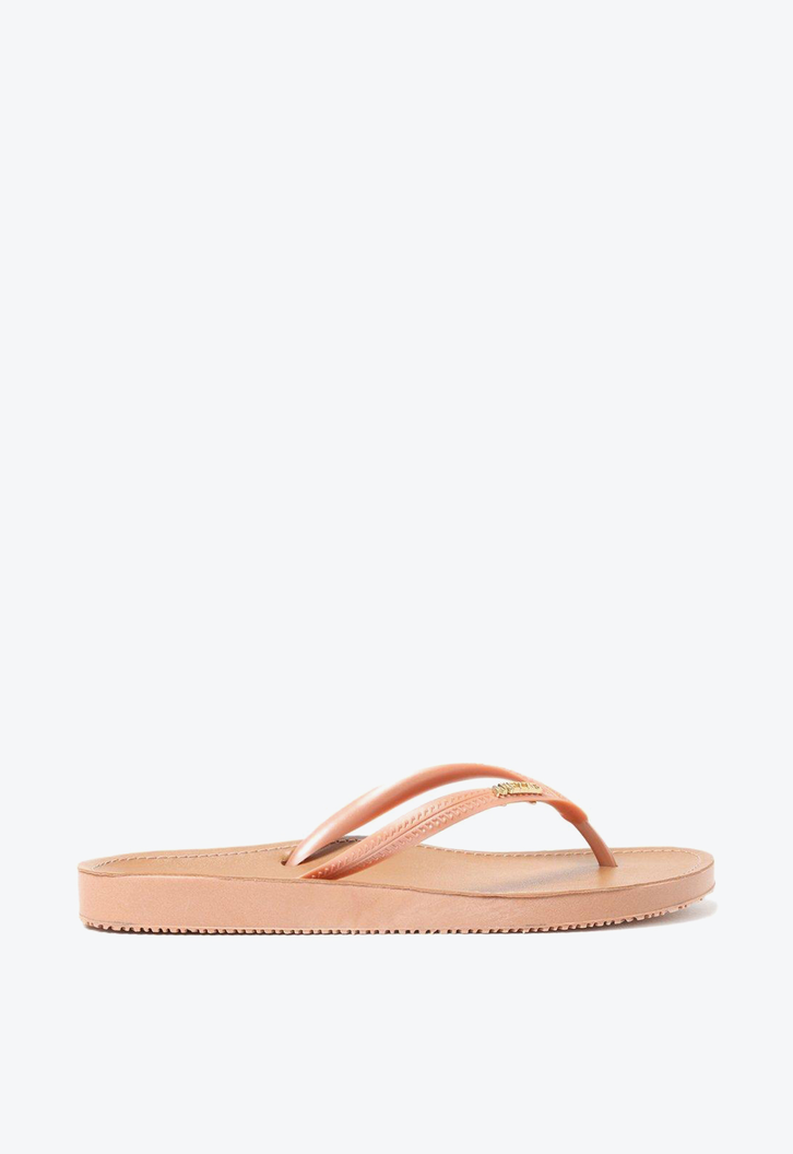Chinelo Metalizado De Dedo Rosé Brizza