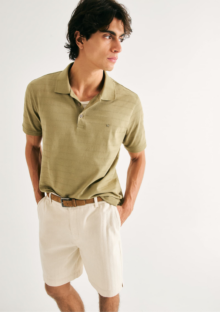 Bermuda Branco Hering Masculina Reta