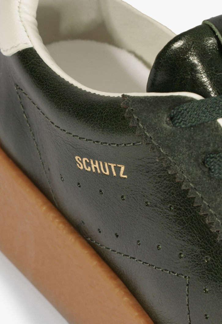 Tênis Flatform Couro Verde