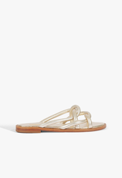 Rasteira Dourada Schutz Tanya Flat Platina