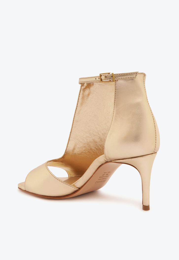 Sandal Boot Couro Dourada