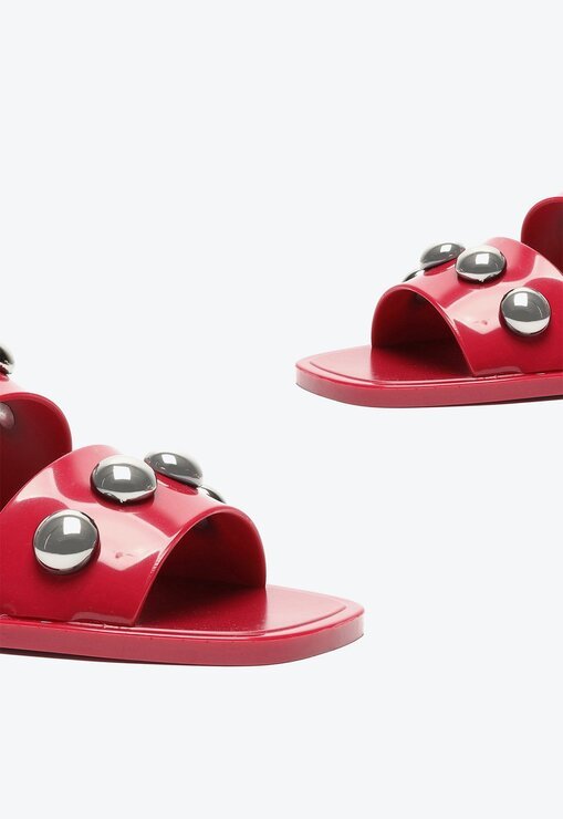 SANDÁLIA RASTEIRA VERMELHA SCHUTZ JELLYS TACHAS