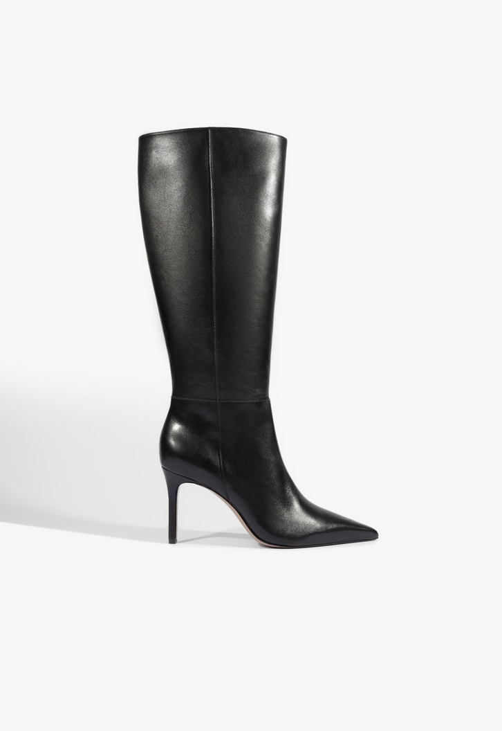 Bota Mikki Up Couro Preta