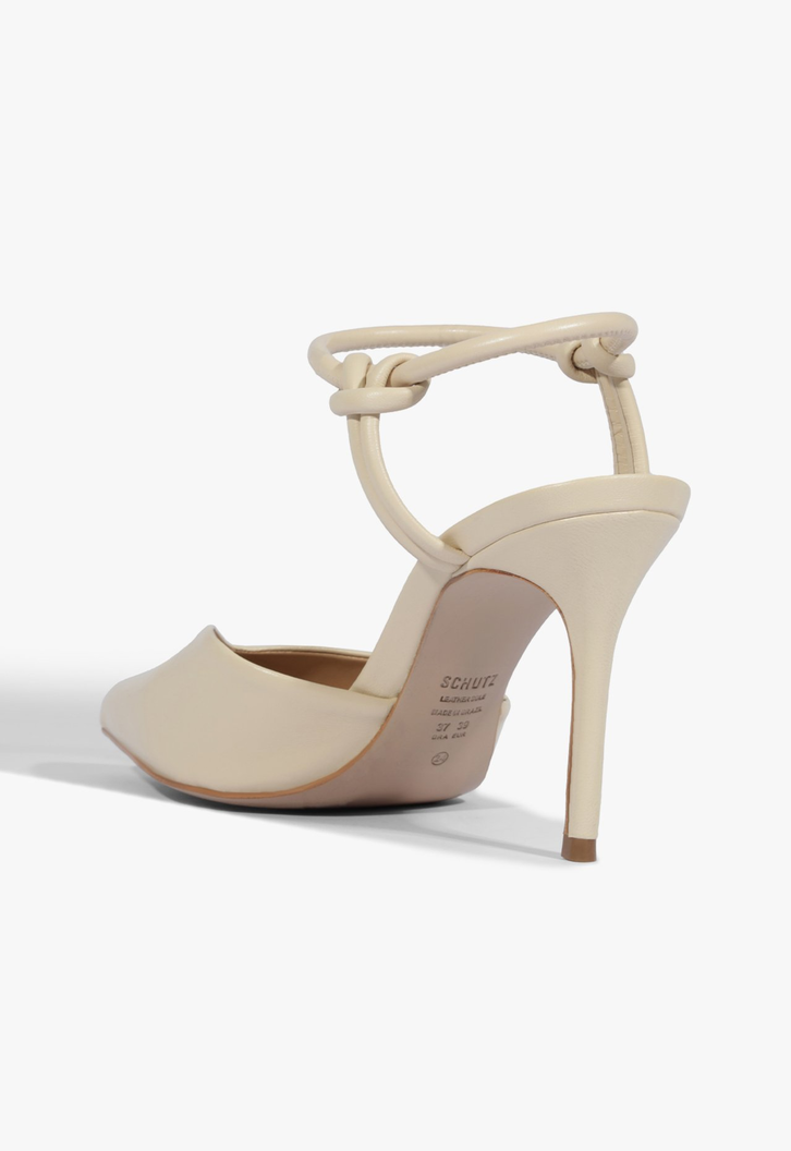 Sapato Scarpin Knots Bege