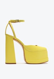 Sapato Scarpin Meia Pata Amarela Schutz Luan Couro