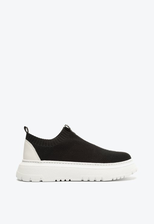 Tênis Knit Preto e Branco