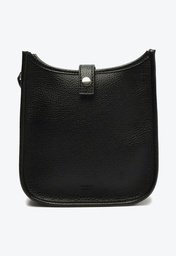 Bolsa Tiracolo Preta Arezzo Média Logo Perfurado