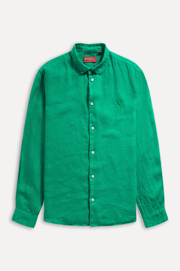 CAMISA VERDE CLARO RESERVA LINHO