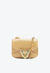 Bolsa Tiracolo Bege Schutz Butterfly Pequena Couro