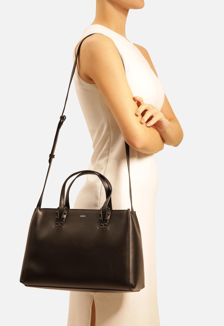 Bolsa Tote Básica Preta Arezzo Grande
