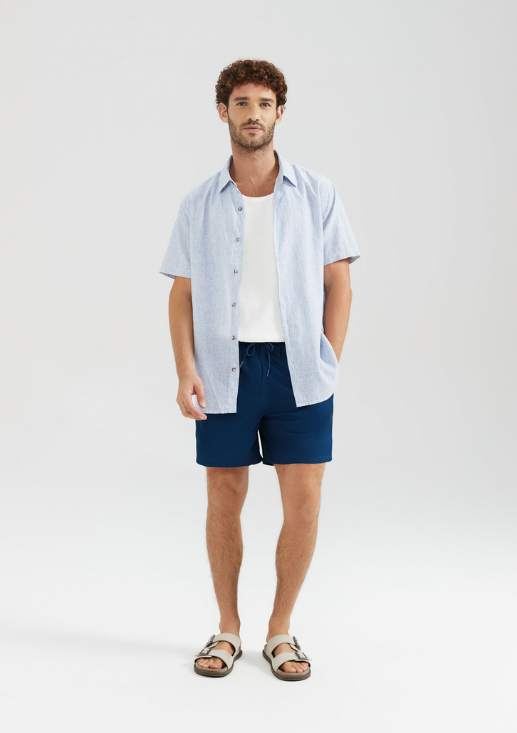 Shorts Praia Azul Marinho Hering Básico