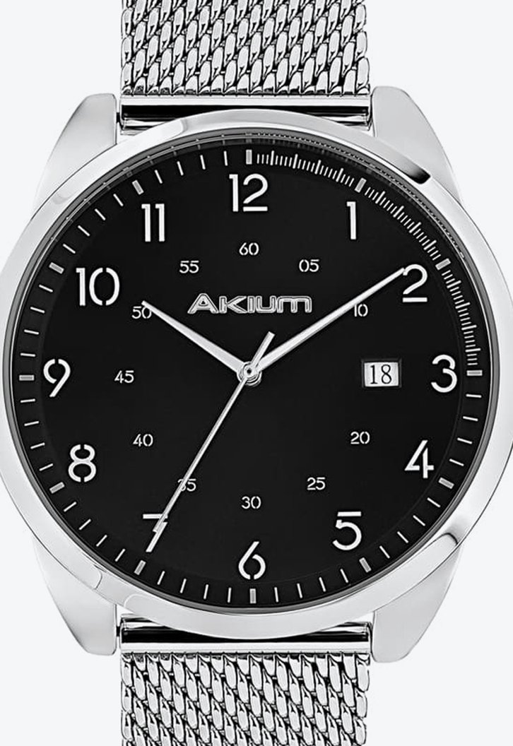 Relógio Prata Vivara Akium Masculino Aço E1-08 5 ATM