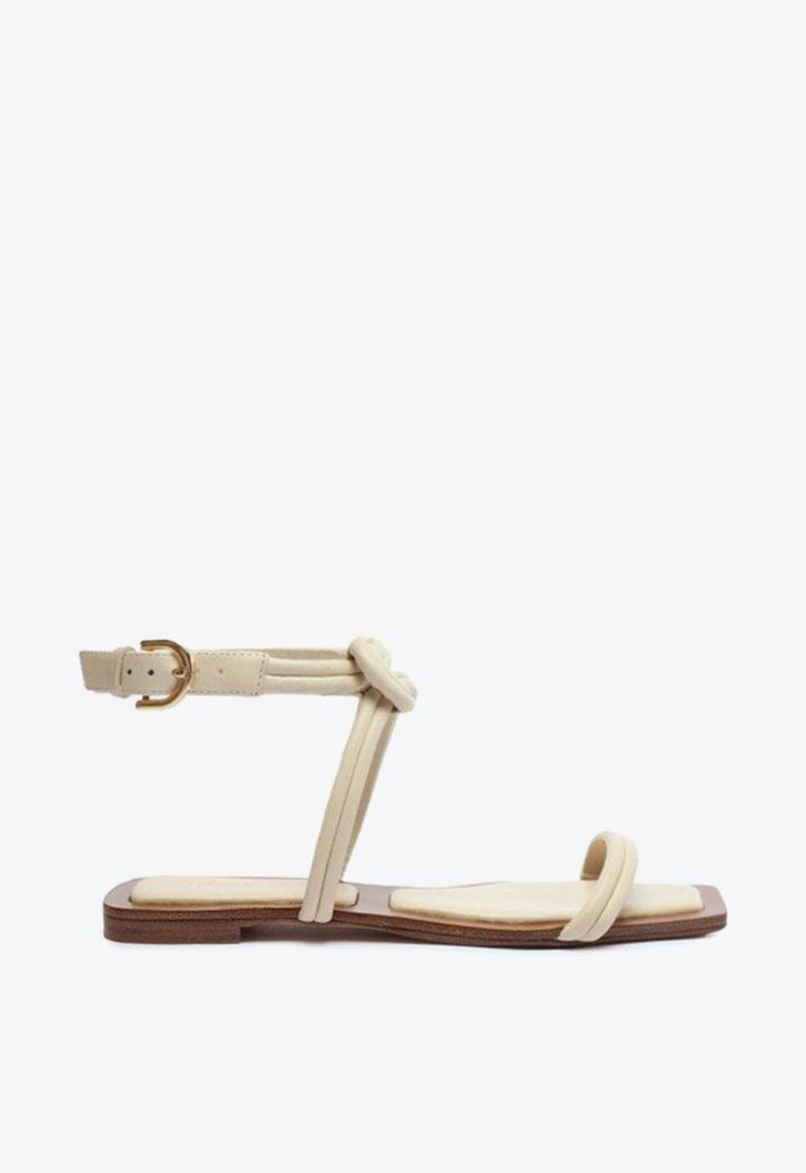 Vicky Square Padded Flat Eggshell