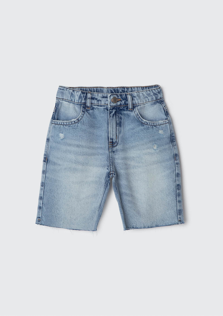 Bermuda Azul Hering Jeans Infantil Reta
