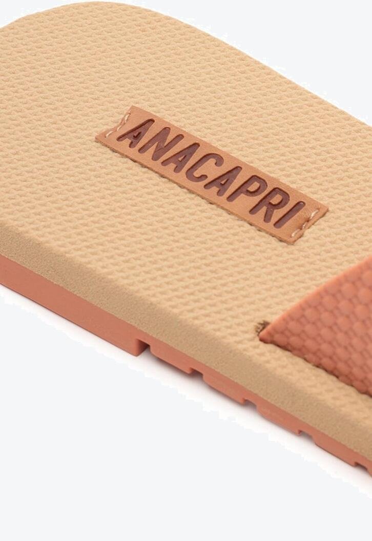 Rasteira Tiras Cruzadas Injetada Bege