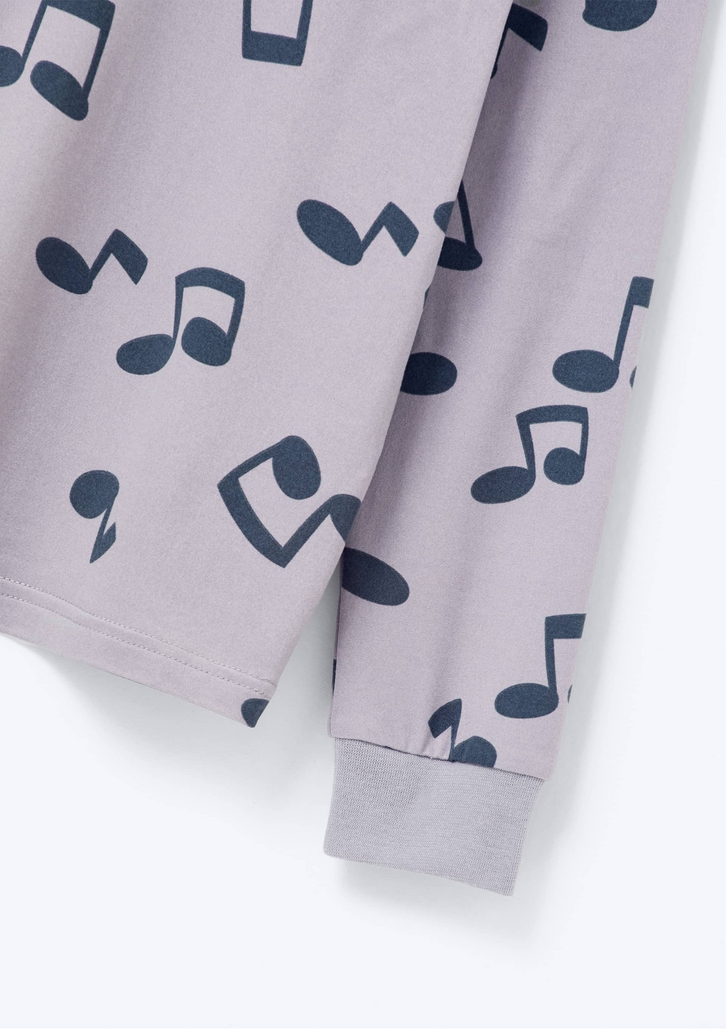 Pijama Infantil Cinza Hering Decote Redondo Estampado