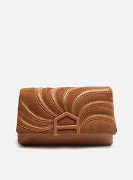 Bolsa Tiracolo Marrom Arezzo Couro Matelassê Nobuck