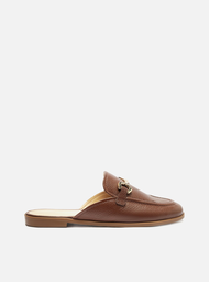 Mule Preta Arezzo Couro Bridão Metálico Básica | ZZ MALL