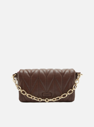 Bolsa Tiracolo Marrom Arezzo Matelassê Pequena