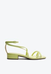 Sandália Verde Anacapri Lemon Tiras Salto Bloco