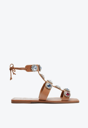 Sandália Rasteira Marrom Schutz Studs
