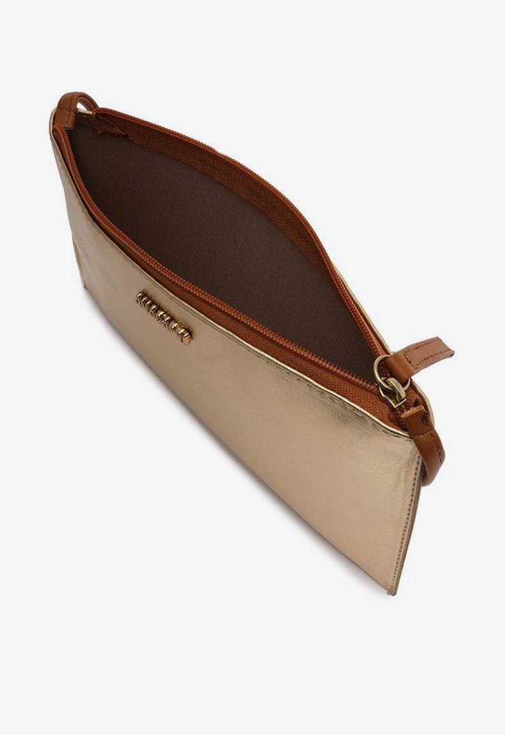 Bolsa Tiracolo Dourada Anacapri Minimal Pequena