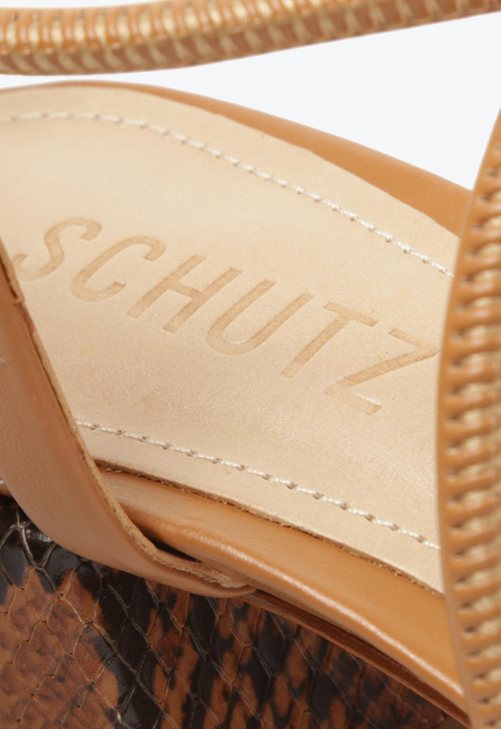 Sandália Schutz Ecower Rich Tan