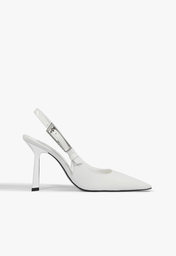 Slingback Ciara Couro Branco