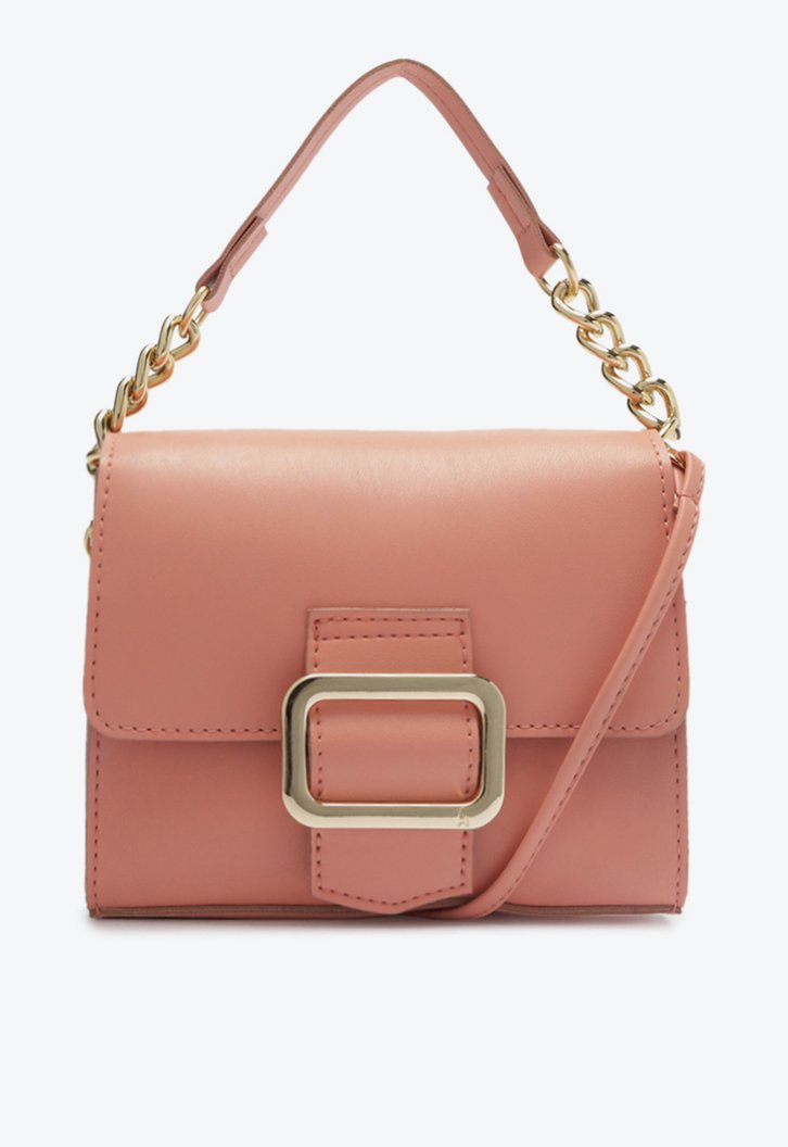 Bolsa Crossbody Rosa Anacapri Média Fechamento Fivela