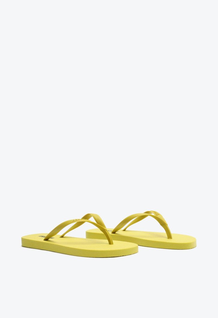 Kit Anacapri Chinelo Branco E Bolsa Verde Citron Flork