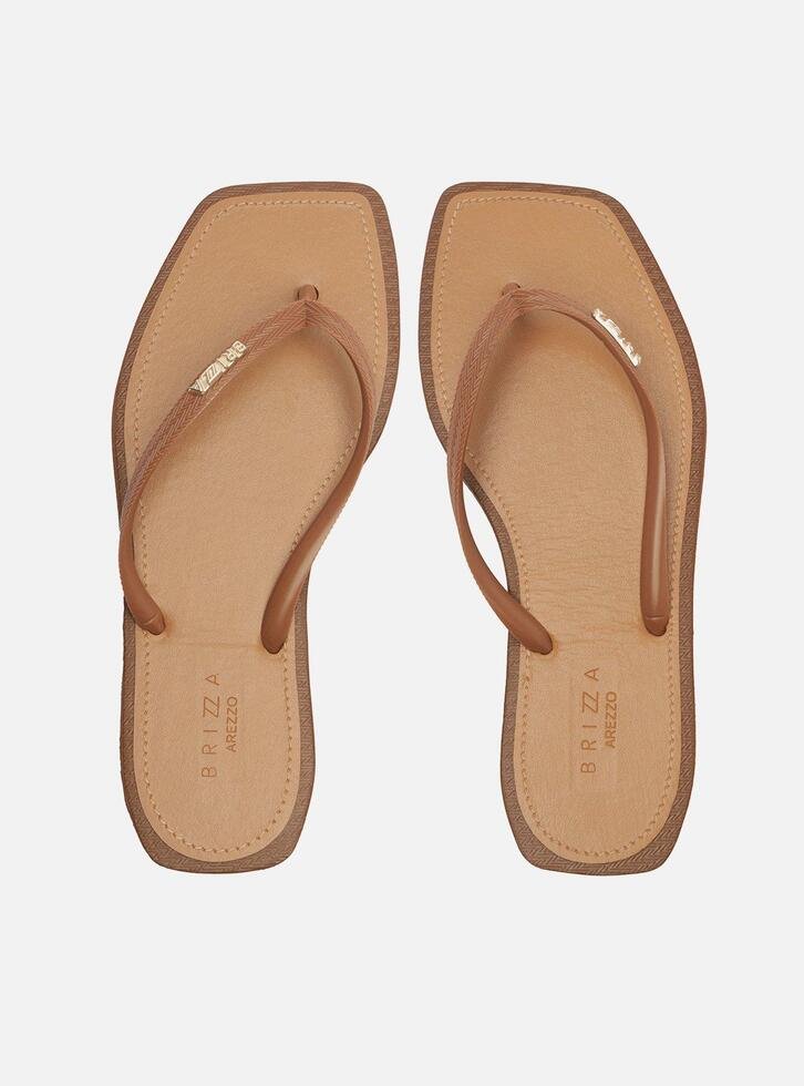 Chinelo de Dedo Marrom Recouro Square Brizza