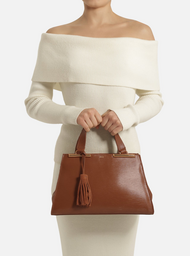 Bolsa Tote Marrom Couro Jeni Média