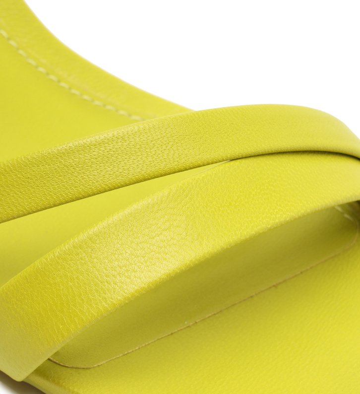 SANDÁLIA VERDE AREZZO COURO SALTO BLOCO LACE UP