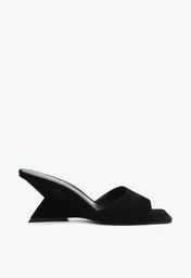Sandália Mule Preta Schutz Abbie Sculpt Camurça
