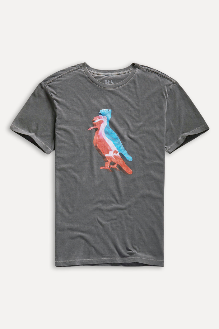 CAMISETA PRETA RESERVA ESTAMPADA PICA-PAU REGISTRO 3D