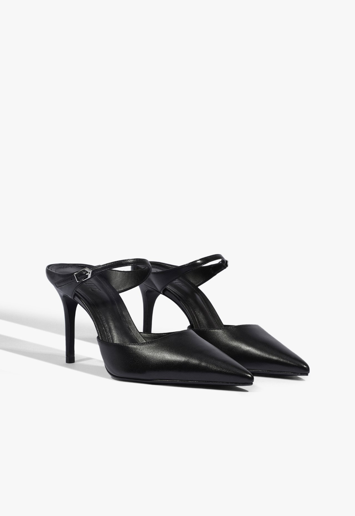 Mule Laura Couro Preto