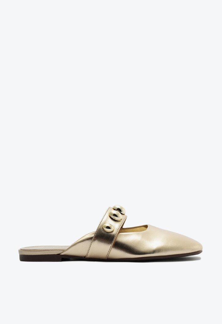 Mule Dourada Anacapri Maxi Tachas