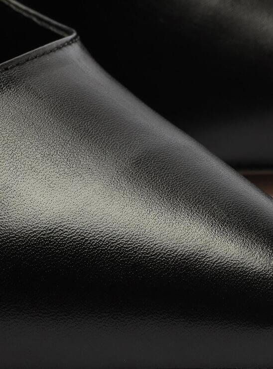 SCARPIN PRETO AREZZO COURO BLOCO SLINGBACK LAÇO