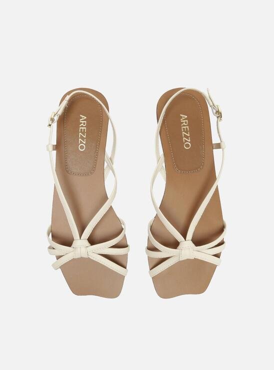 SANDÁLIA OFF-WHITE AREZZO RASTEIRA COURO EVA