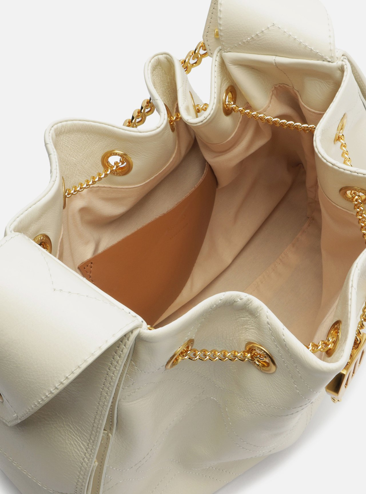 Bolsa Hobo Branca Arezzo Couro Grande Matelassê | ZZ MALL