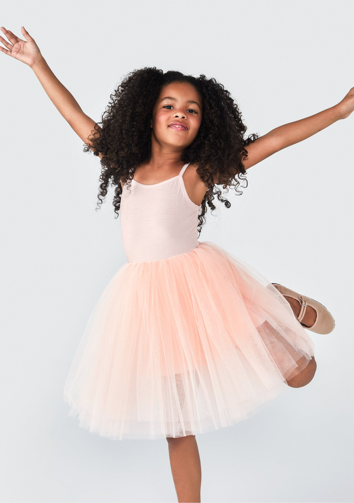 Vestido Rosa Hering Kids Curto Infantil Em Tule