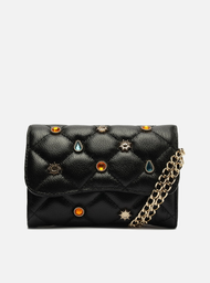 Mini Bag Preta Arezzo Couro Mizz Stones New