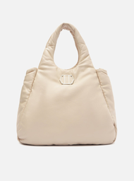 Bolsa Puffer Hobo Rosa Nude Arezzo Couro