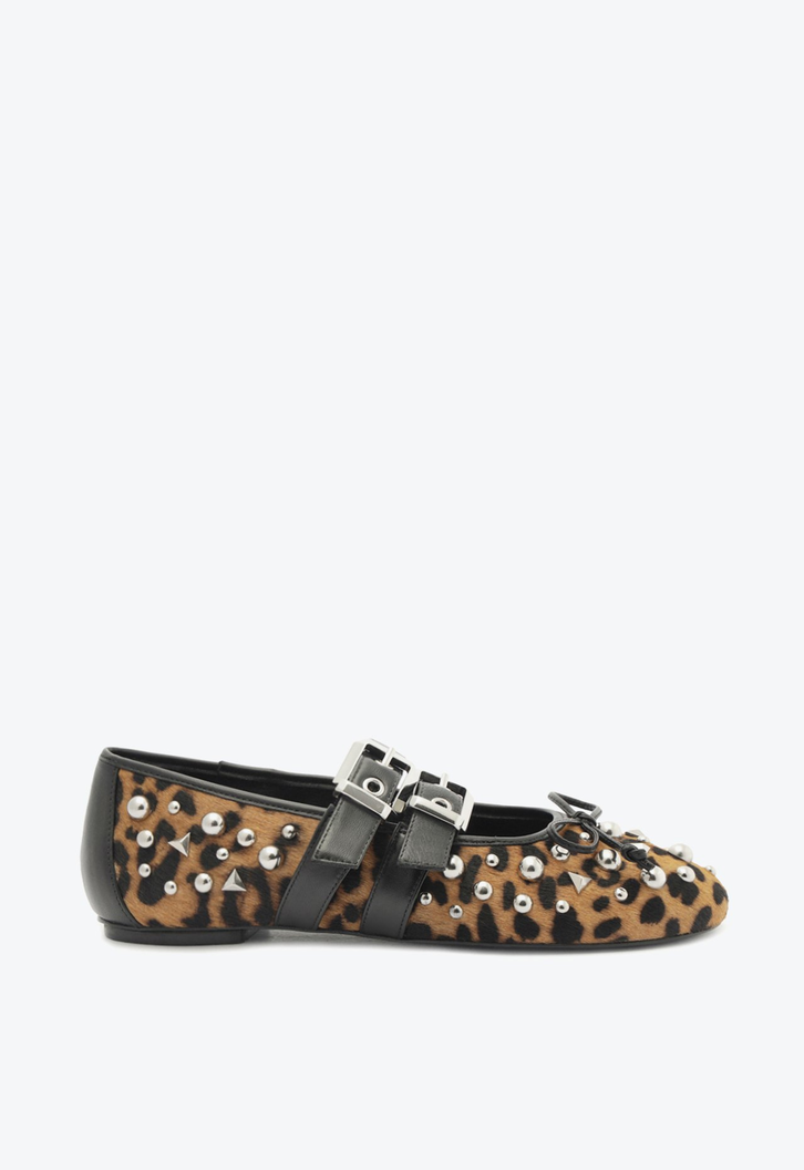 Sapatilha Couro Animal Print