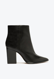 Bota Preta Arezzo Cano Médio Bico Fino