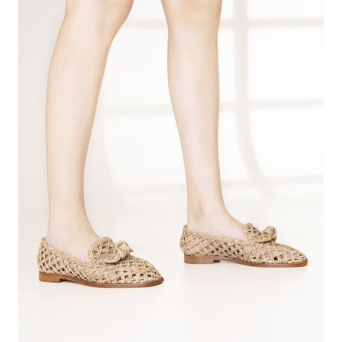 Raffia Clarita Loafer Bege