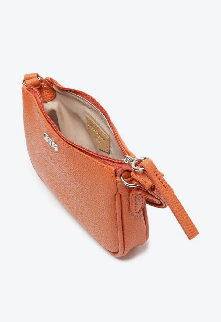 Bolsa Crossbody Laranja Anacapri Baguete Básica Pequena