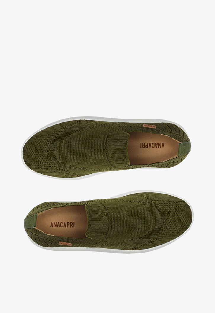 Slip On Flatform Verde Anacapri Knit